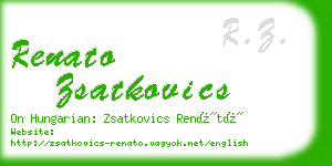 renato zsatkovics business card